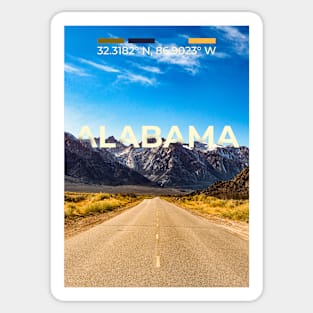 Alabama Travel Poster Sticker